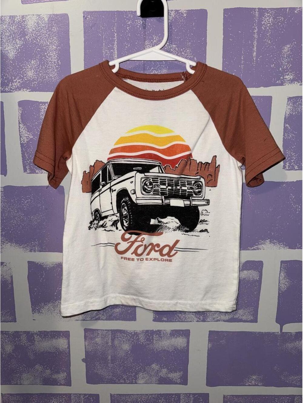 Ford Kid's White and Multi Tshirt
